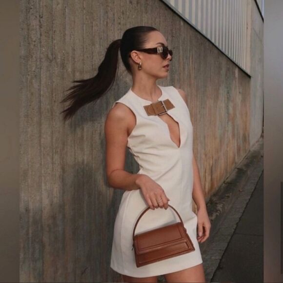 Nwt Zara BELTED TAILORED DRESS - Picture 3 of 16